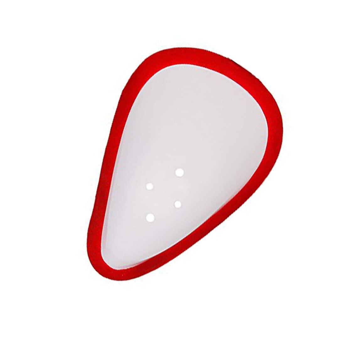 DSC Glider Cricket Abdominal Guard (Weiß und Rot, Größe: Jugend) 3/5