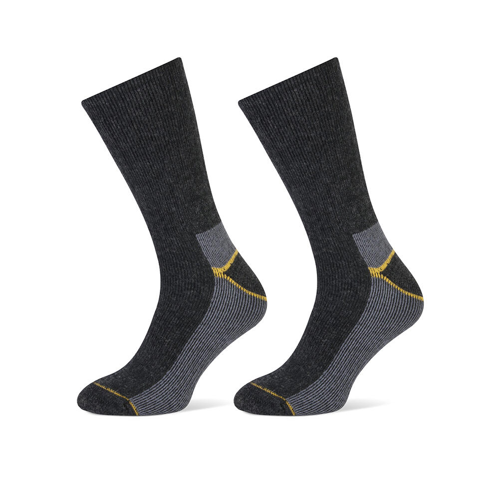 Stapp - Stapp Chaussettes Thermiques Homme Jaune 2-pack Anthracite Melange - Chaussettes - Gris|marron - 47/50 - Decathlon