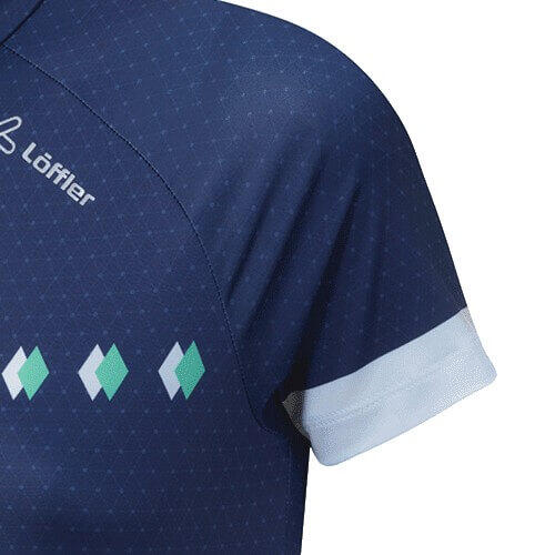Chemise de cyclisme manches courtes W Bike Jersey HZ Rise femmes - Bleu