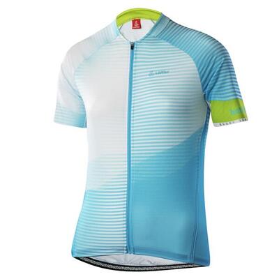 Wielrenshirt voor dames korte mouwen w bike jersey fz hotbond rf - blauw