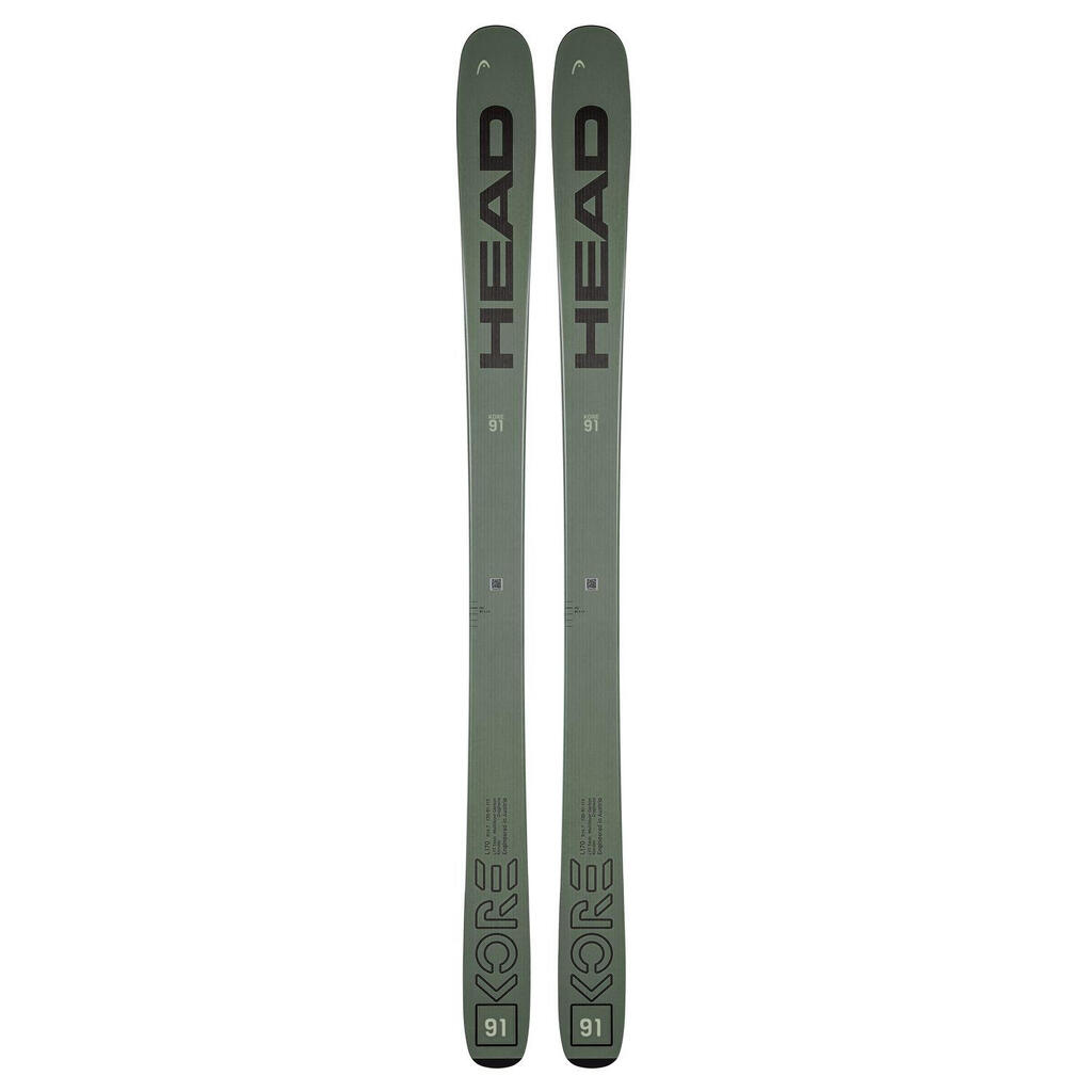 Women's Head Kore 91 W Green Bindless Skis