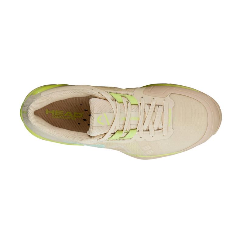 Head Sprint Pro 3.5 Clay Beige Jaune Femmes 274153 Mcli