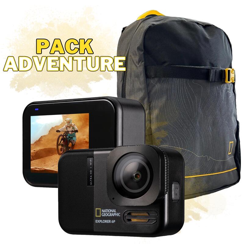 Pack festival Cámara deportiva NAT.GEOGRAPHIC Explorer 6P 4K + Mochila