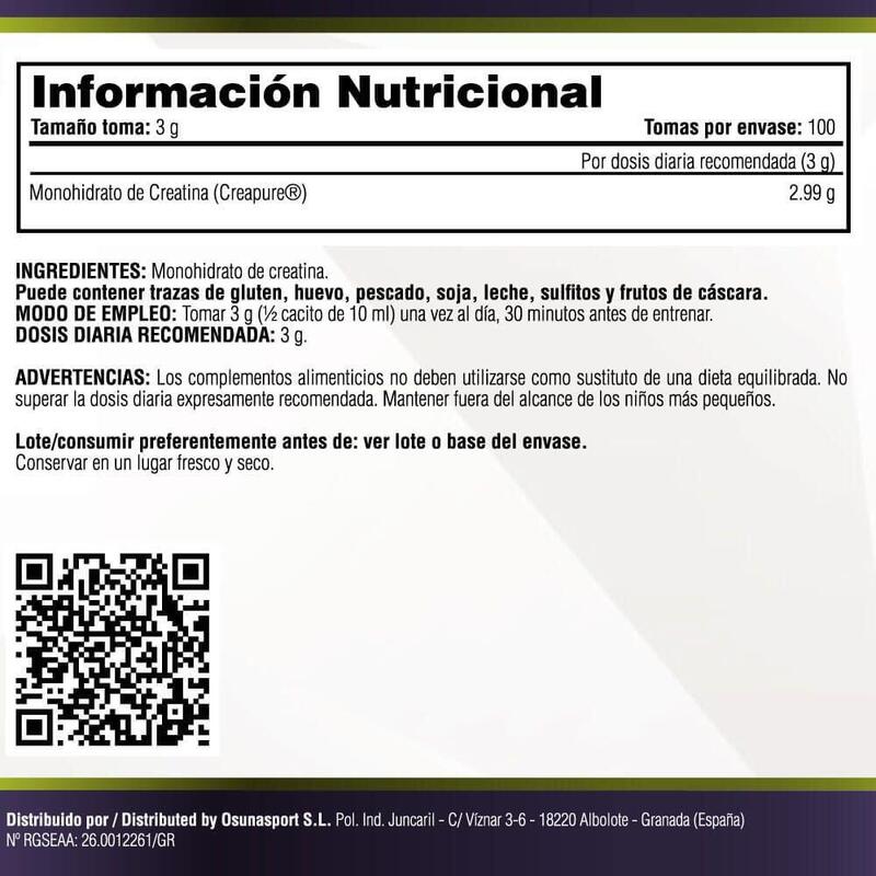 Creatina (Creapure®) - 300g Neutro de MM Supplements