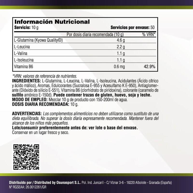 BCAA + L-Glutamine Kyowa® - 500 g energiedrank MM Supplements