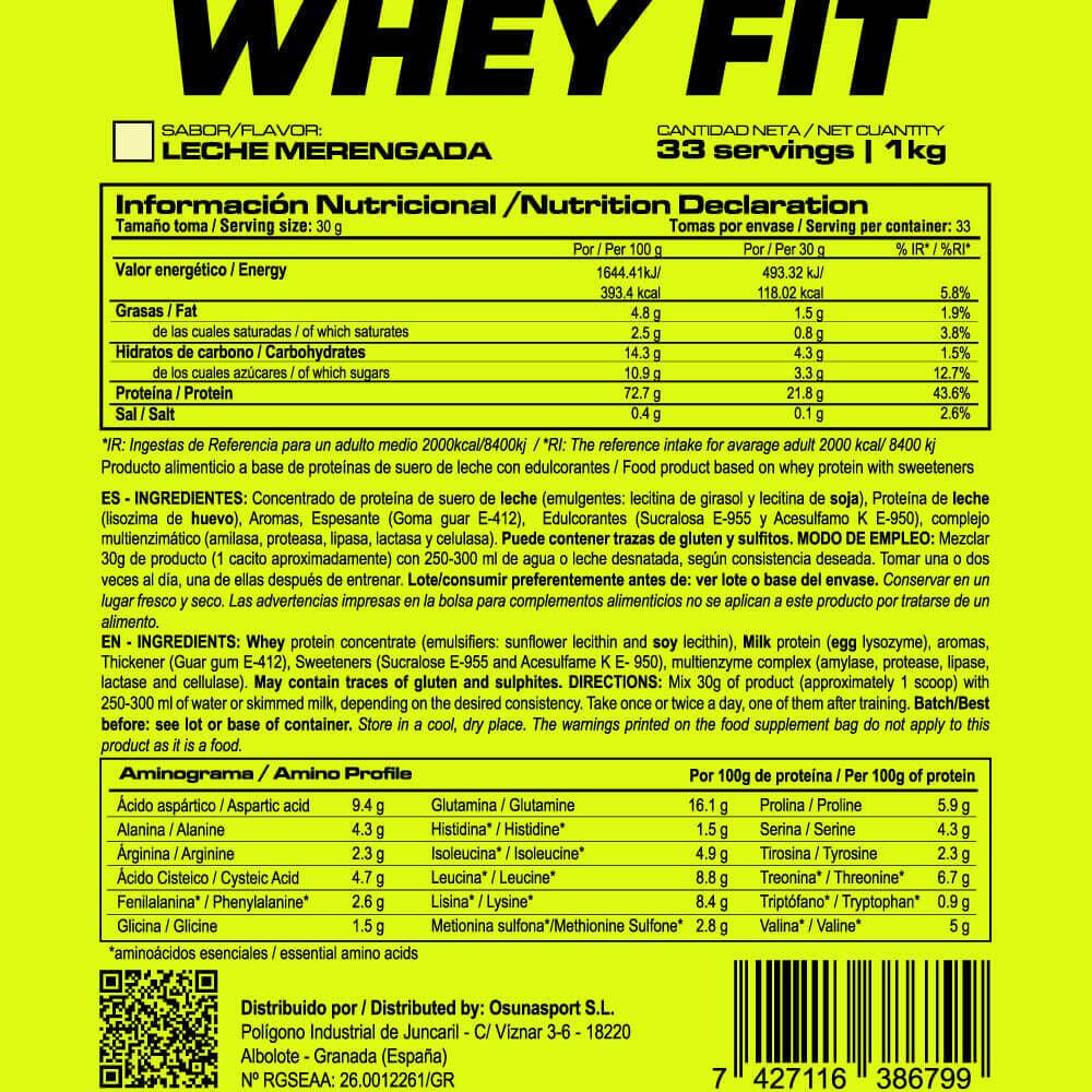 Whey FIT - 1Kg Latte Meringato Masmusculo 5/5