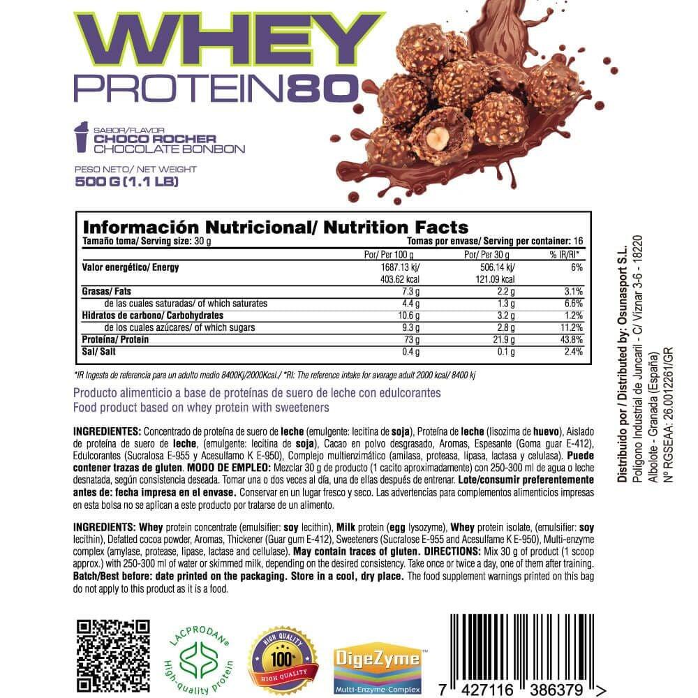Whey Protein80 - 500g Bombón Rocher MASMUSCULO 6/6