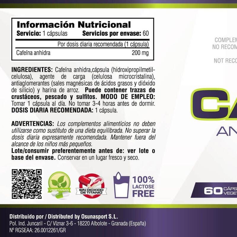 Cafeína - 60 Cápsulas Vegetales MM Supplements