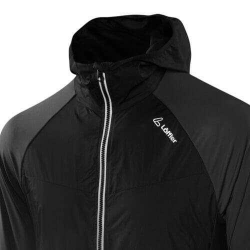 Jas Mountain Sports Light Hybrid met capuchon - Zwart