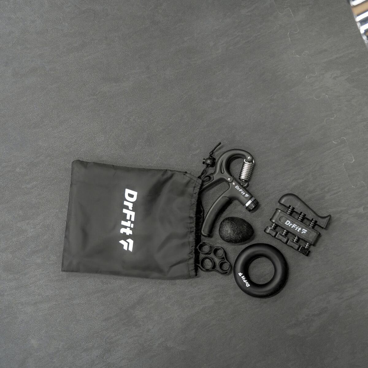Zestaw do treningu ręki handgrip wzmacniacz dłoni palców DrFit 5 elementów 7/7