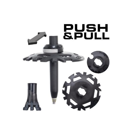 Bâtons de Trekking TSL - Pliable et télescopique -TOUR CARBONE 5 CROSS Push&Pull