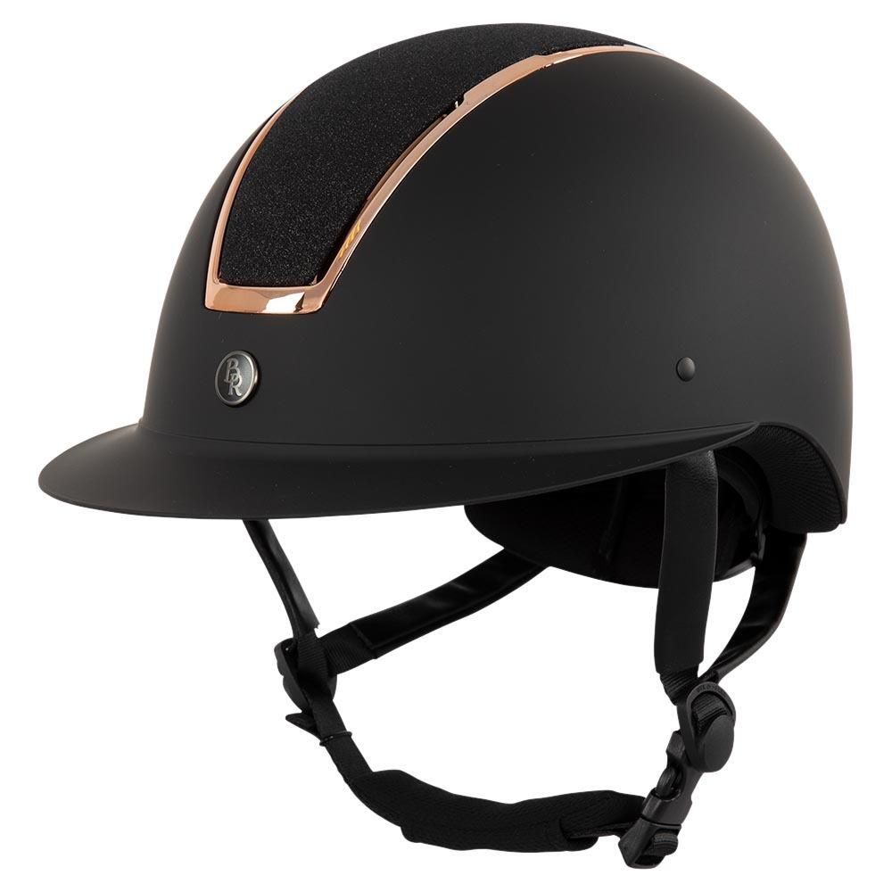 BR Casco da equitazione con visiera polo BR Equitation Omega Painted Glitter