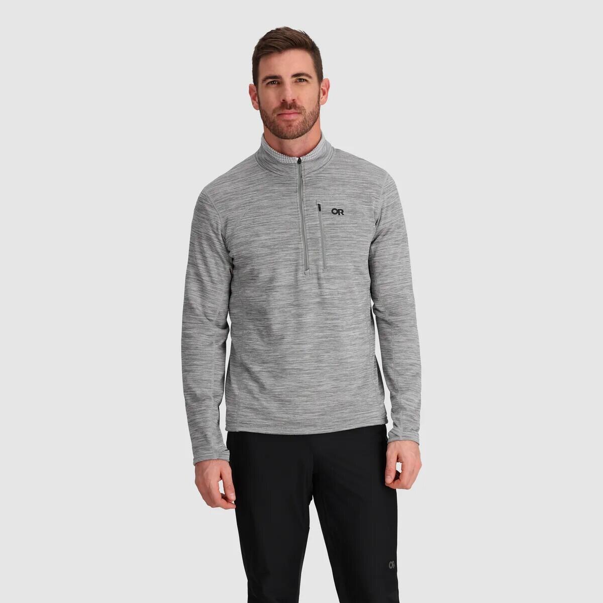 Half Zip Fleece Sweatshirt Outdoor Research Vigor Grid 3/5