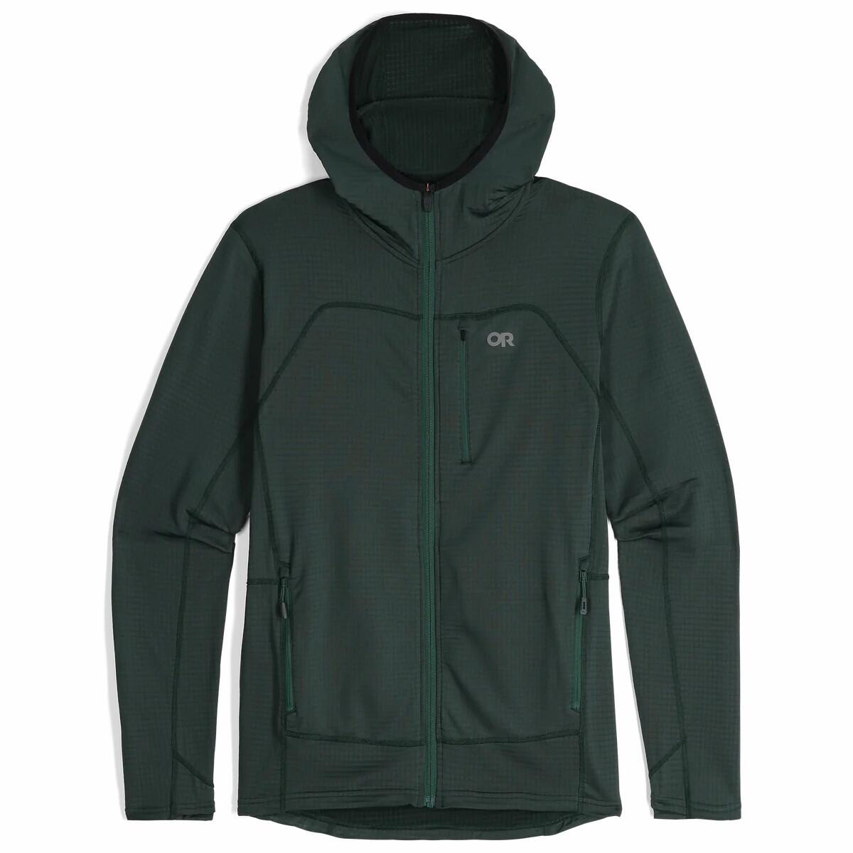 Outdoor Research - Sweatshirt À Capuche Polaire Full Zip Outdoor Research Vigor Grid - Sweat-shirt - Bleu|vert - 42 M/l - Decathlon
