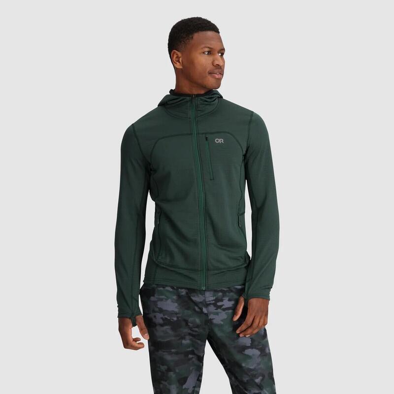 Sweatshirt à capuche polaire full zip Outdoor Research Vigor Grid