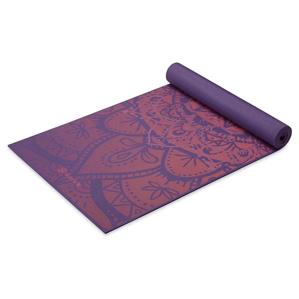 Esterilla de Yoga Metálica Premium Gaiam - 6 mm - Rosa Ateniense 3/4