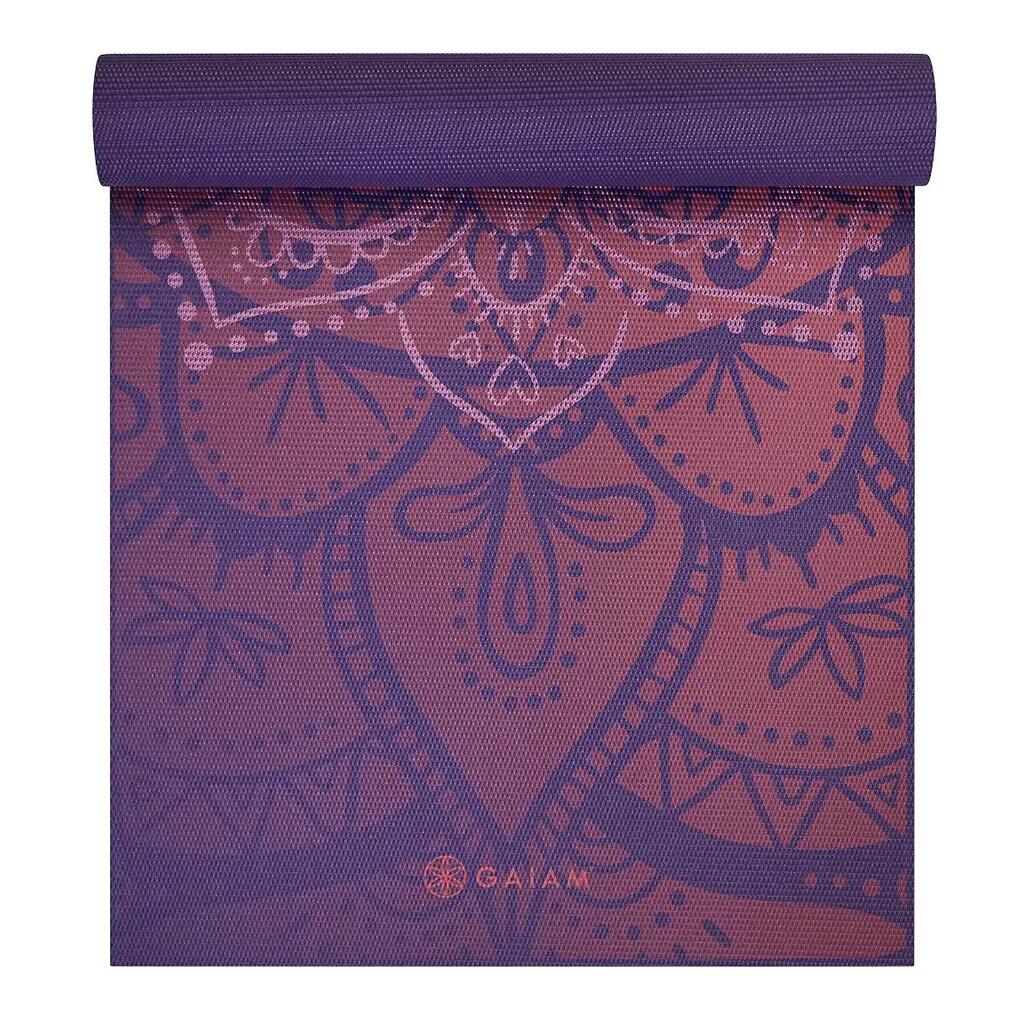 Gaiam Premium Metallic Yoga Mat - 6 mm - Athenian Rose