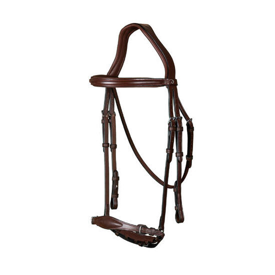 Bridon équitation anatomique muserolle adjustable Dy'on