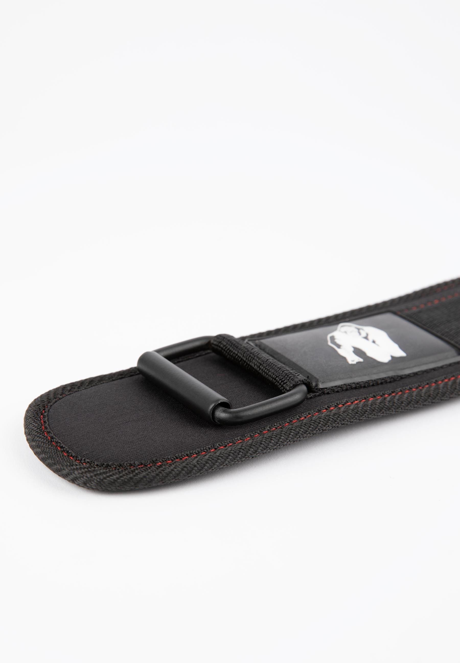 4 Inch WoUomo Cintura di sollevamento - Nero/Rosso Stitched 3/6