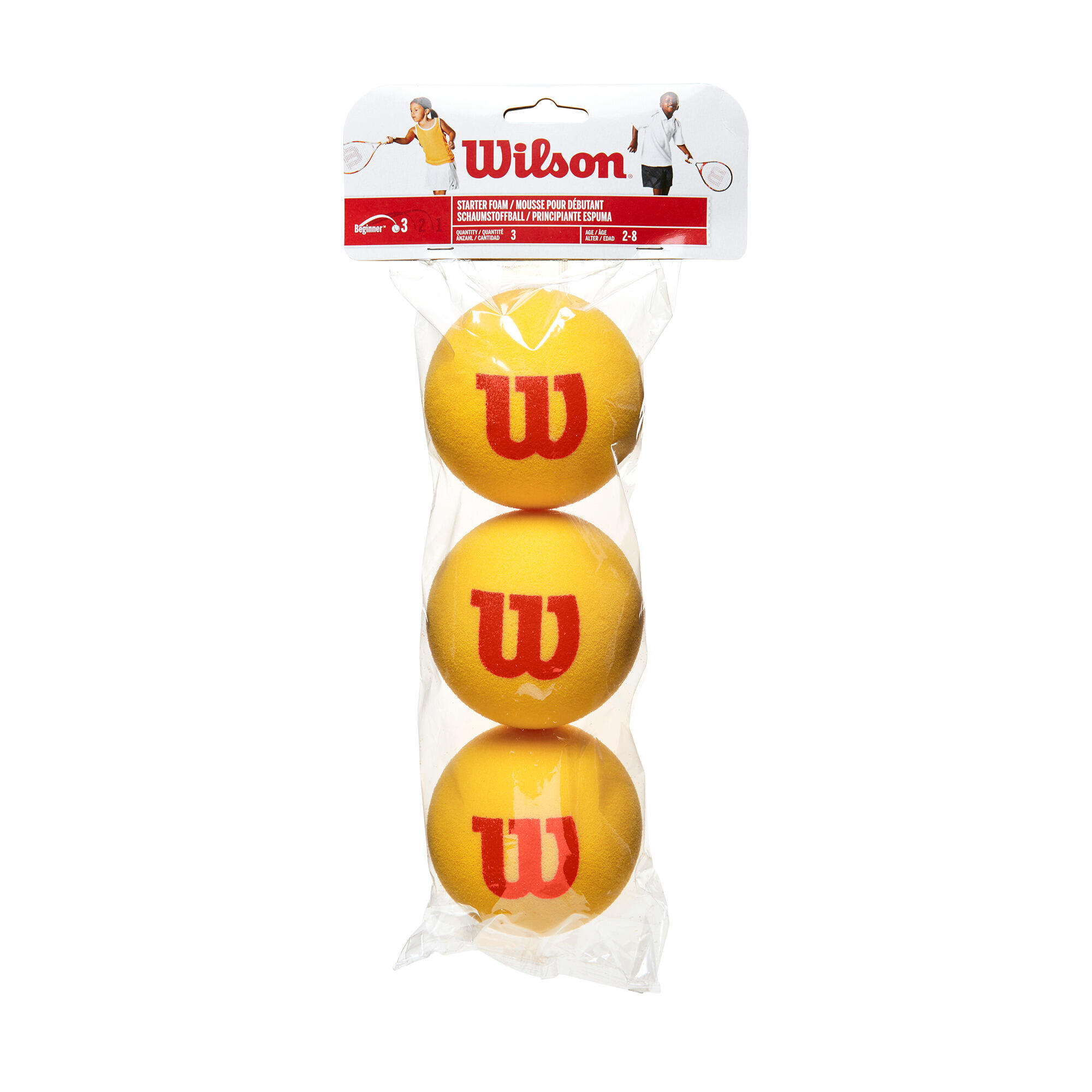 WILSON Set van 3 tennisballen Wilson en mousse Starter Tour
