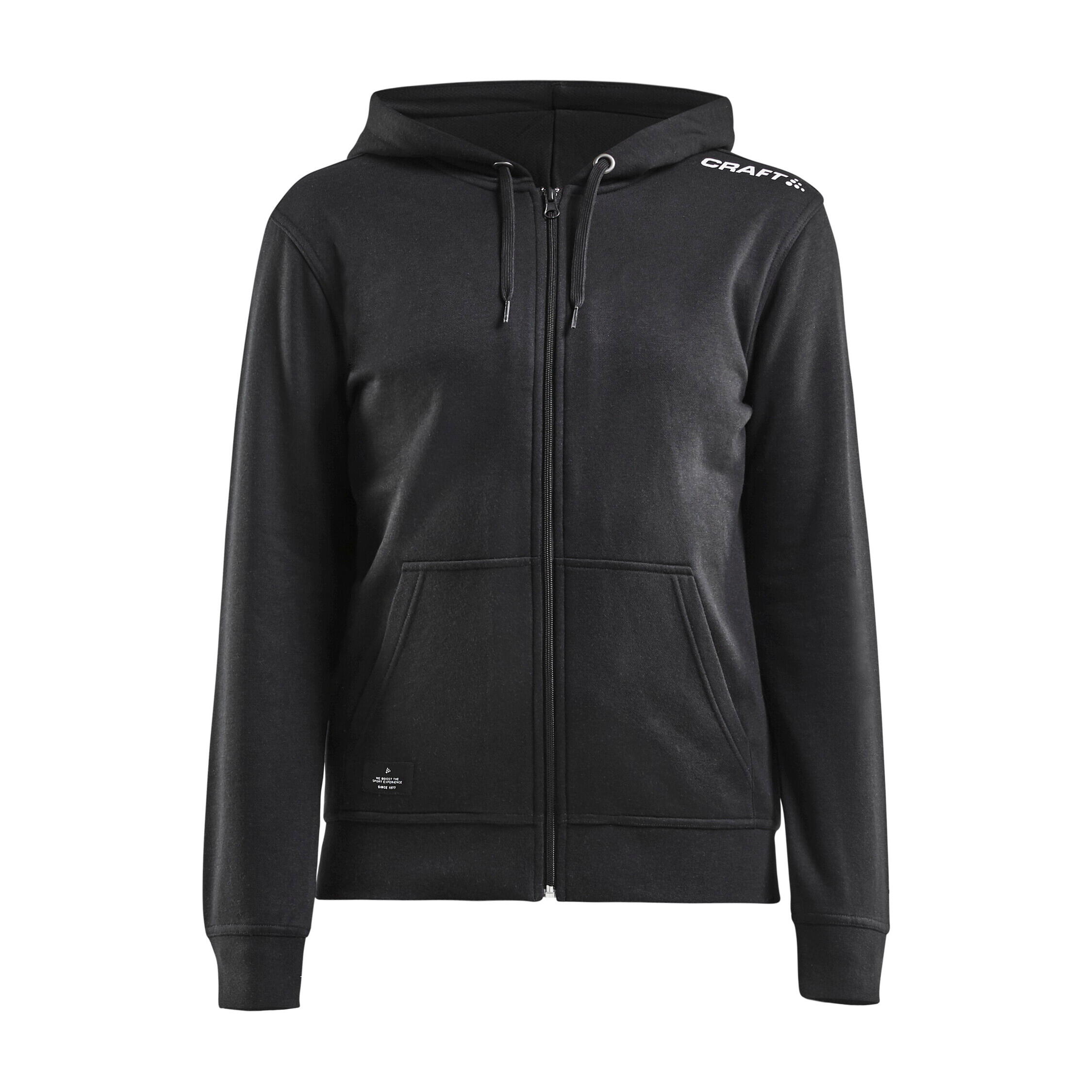 Craft - Sweat Zippé À Capuche Femme Craft Community - Veste - Noir - 36 Xs - Decathlon
