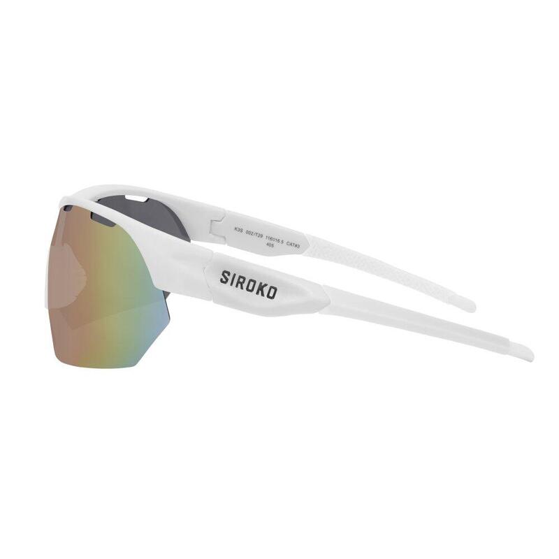 Gafas de sol ciclismo Hombre y Mujer K3s Portet SIROKO Blanco