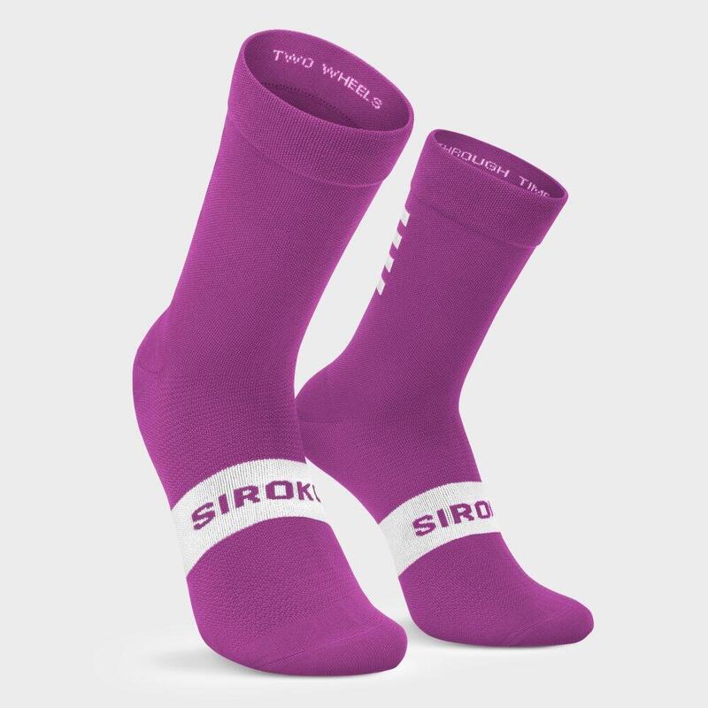 Calcetines para ciclismo Hombre y Mujer S1 Fucsia Barillete SIROKO Morado