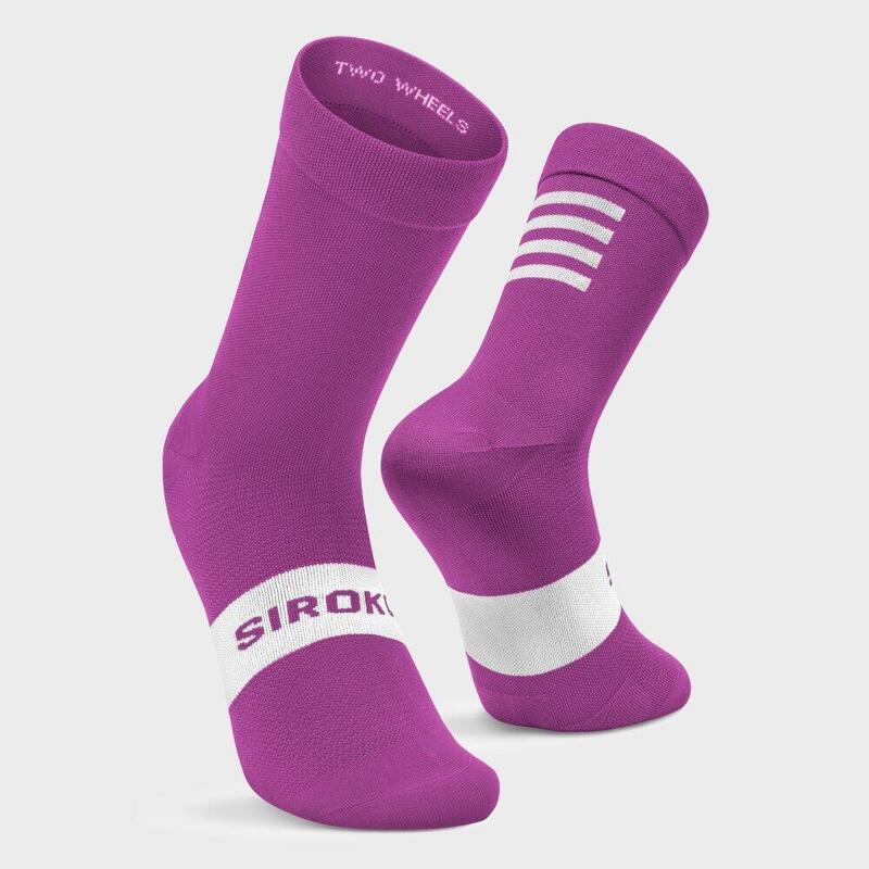 Calcetines para ciclismo Hombre y Mujer S1 Fucsia Barillete SIROKO Morado