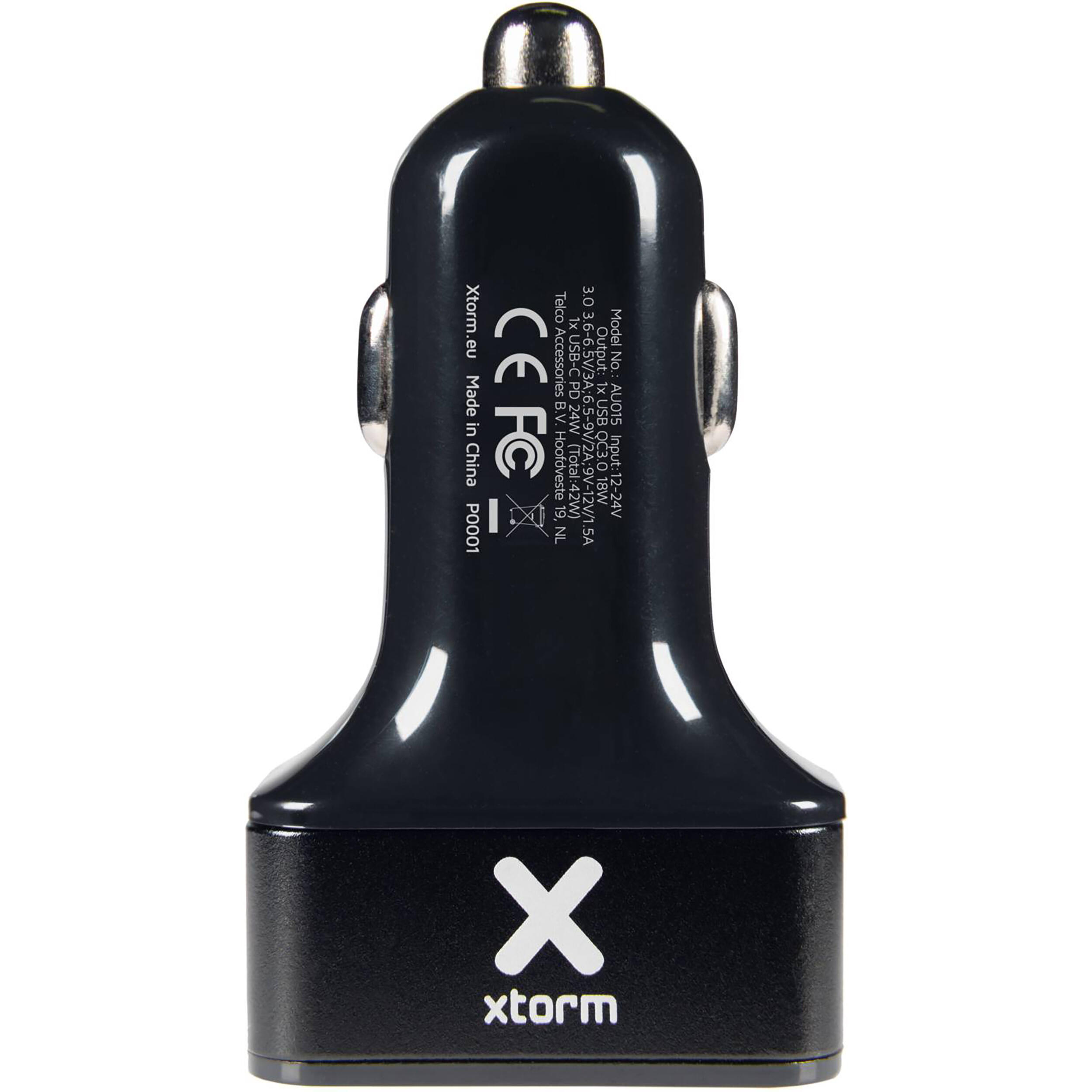 Xtorm Autolader - 3 USB poorten - 36W - Zwart 2/3