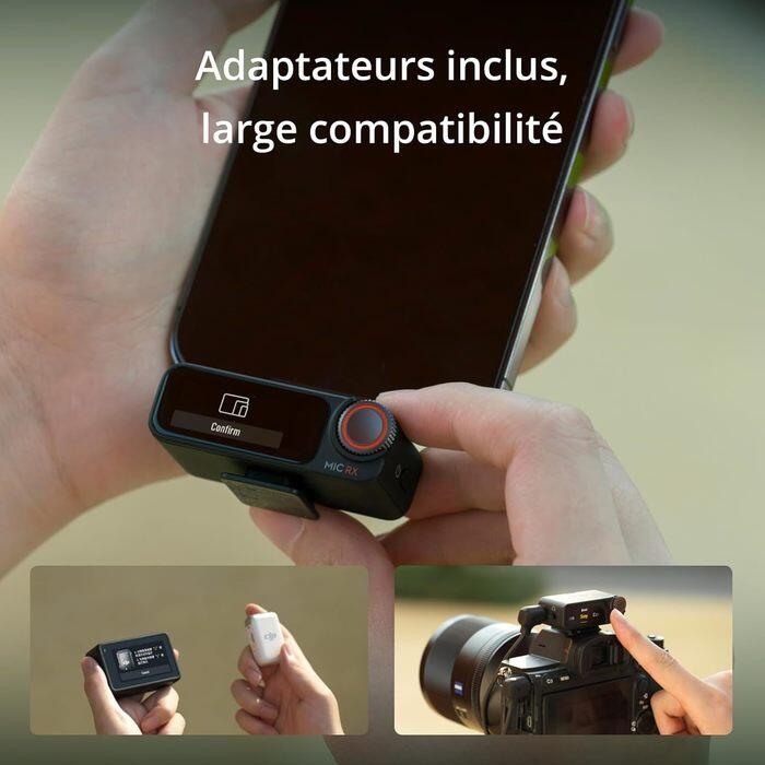 Microphone sans fil DJI Mic 2 Noir + 1 émetteur + 1 récepteur 5/7