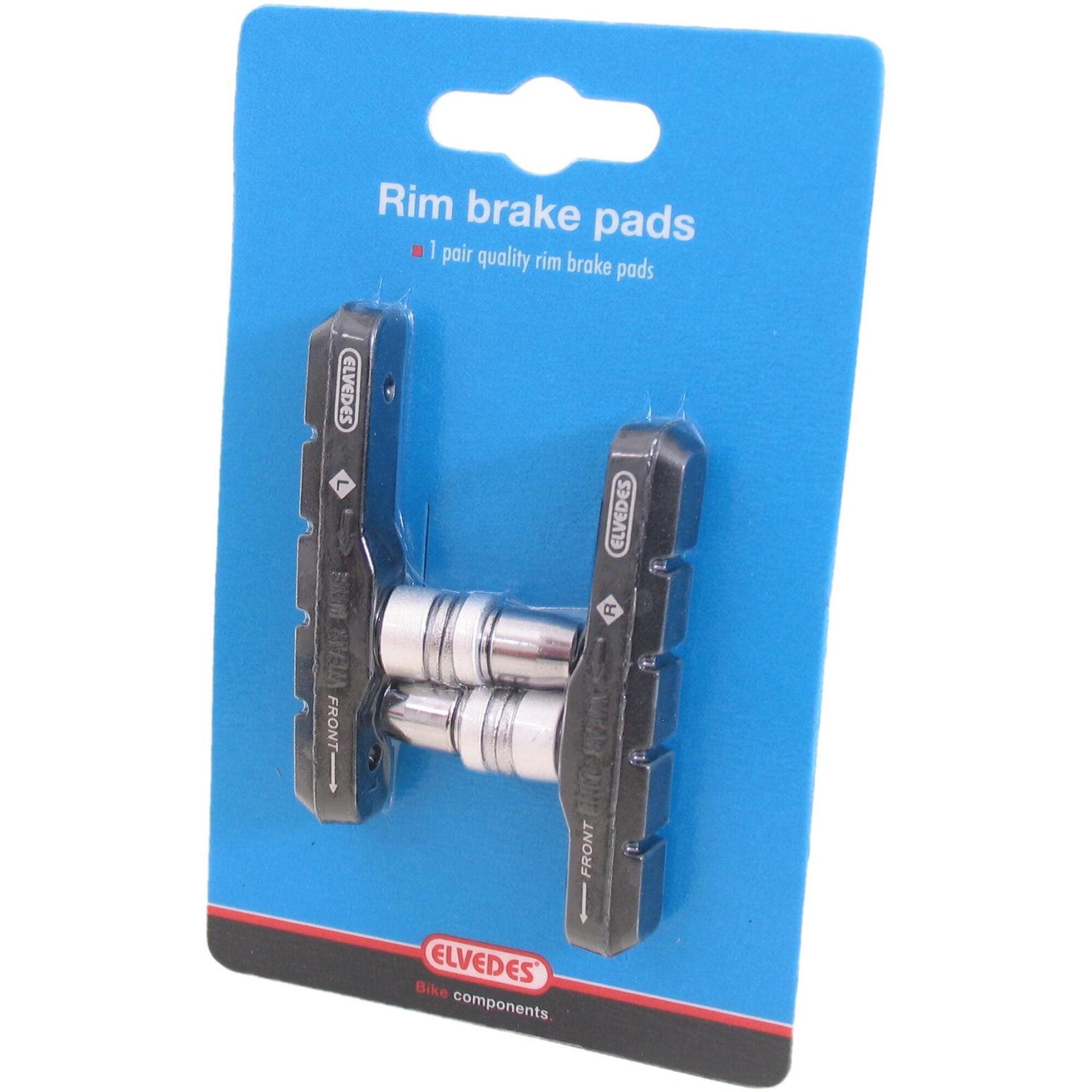 Plaquettes De Frein V-Brake Pour Vélo De Route - Caoutchouc Et Alliage Aluminium, 55mm (lot De 2) - 11