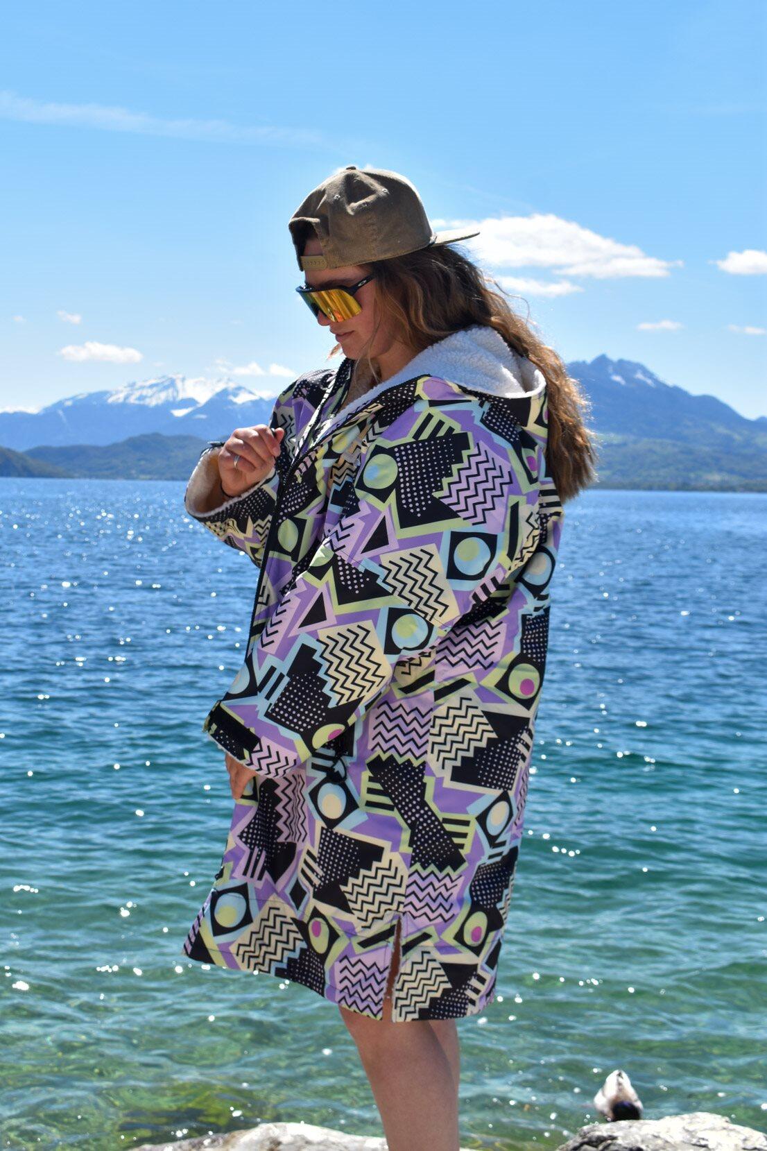 Saved By The Bell with Cream Sherpa Changing Robe 3/5