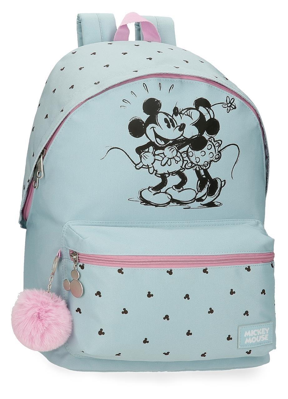 Sac à dos scolaire Fille Disney Kisses M&M 44cm Bleu 1/6