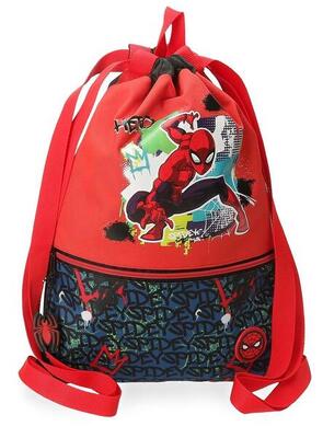 Mochila saco Niño Marvel Spiderman urban 40 cm Rojo