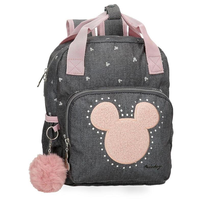 Mochila escolar Niña Disney Mickey Studs  28 cm Negro