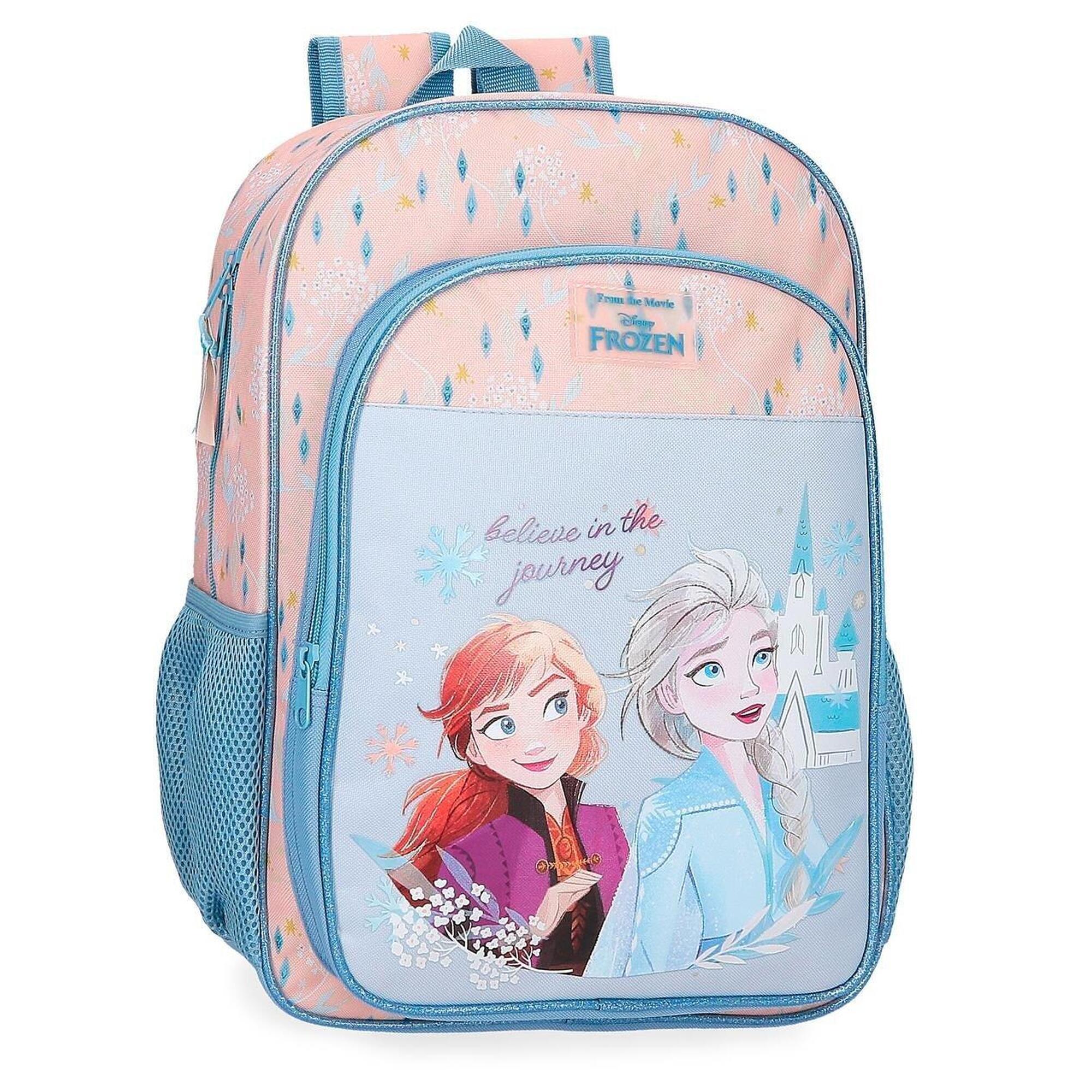 Disney - Sac À Dos Scolaire Fille Disney Frozen Believe In The Journey 40cm Bleu - Sac À Dos - Bleu - Decathlon
