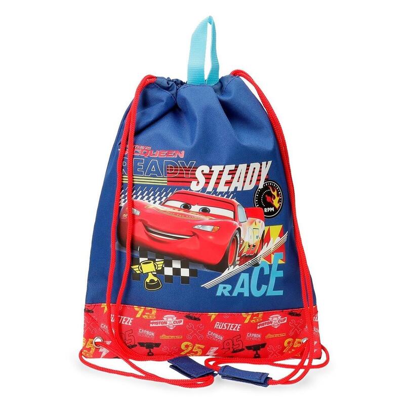 Bolsa de merienda Niño Disney Cars Lets race  34 cm Rojo