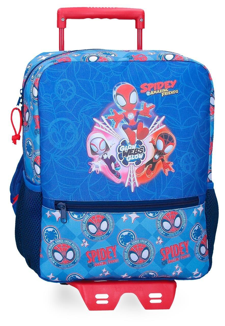 Sac à dos scolaire Garçon Marvel Spidey Power of 3 avec chariot 33 cm Bleu 1/5
