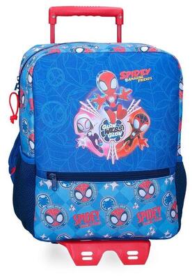 Zaino scolastico Bambino Marvel Spidey Power of 3 con carrello 33 cm Blu
