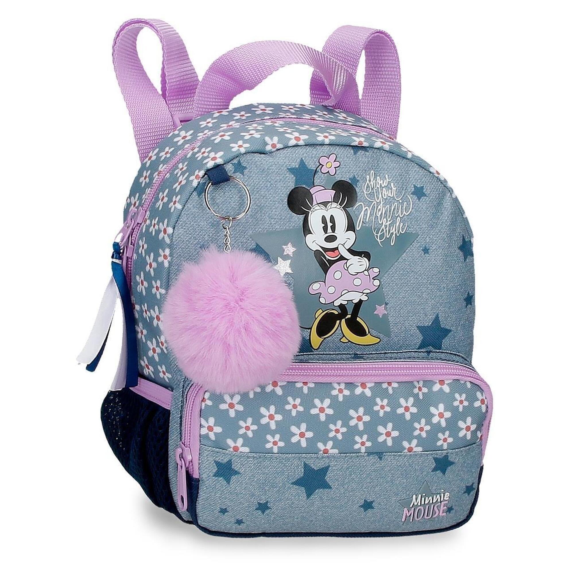 Disney - Sac À Dos Scolaire Fille Disney Minnie Style 24cm Bleu - Sac À Dos - Bleu - Decathlon