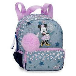 Sac à dos scolaire Fille Disney Minnie Style 24cm Bleu
