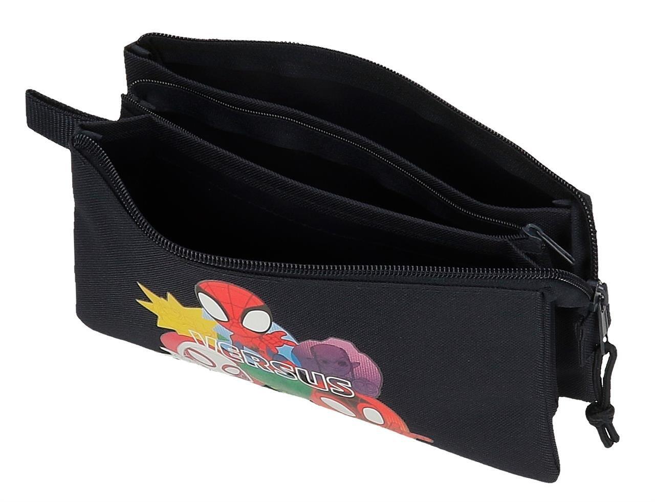 Estuche tres compartimentos Niño Marvel Versus spidey  12 cm Negro 3/5