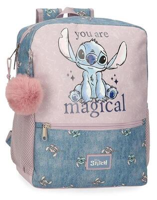 Mochila escolar adaptable niña Disney Stitch you are magical 33cm denim
