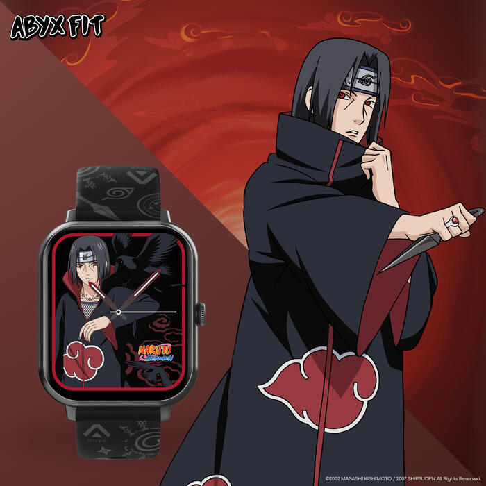 Abyx Fit Touch 3 Naruto Edition – Montre connectée exclusive modèle Itachi