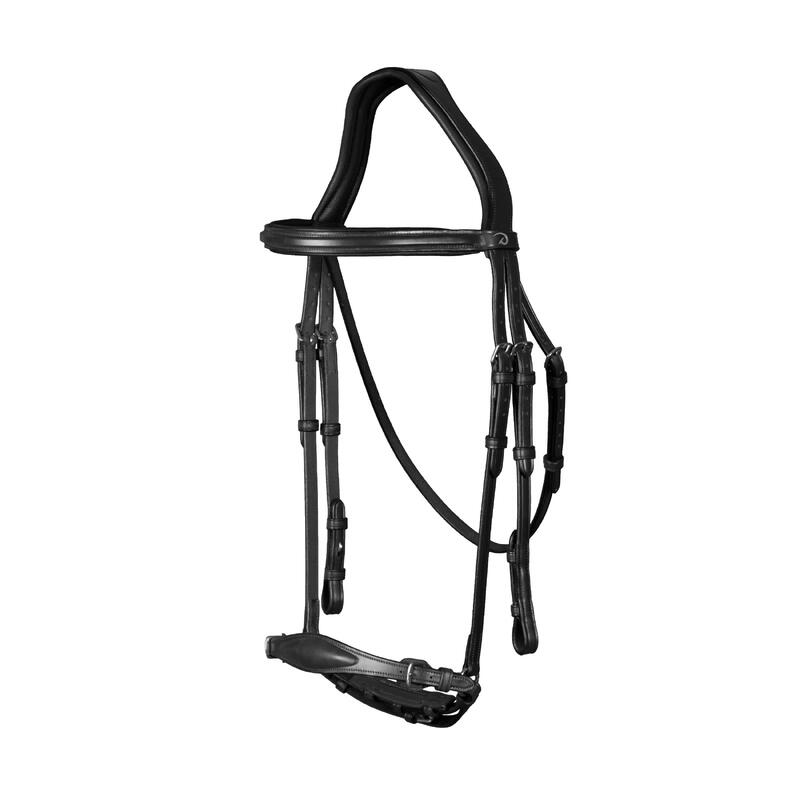 Bridon équitation anatomique muserolle adjustable Dyon