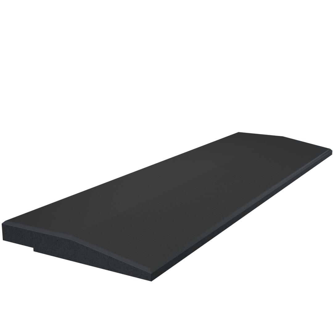 FLOW FITNESS Oploopprofiel Rubberen Tegel Pro - 50 x 15 x 2 cm
