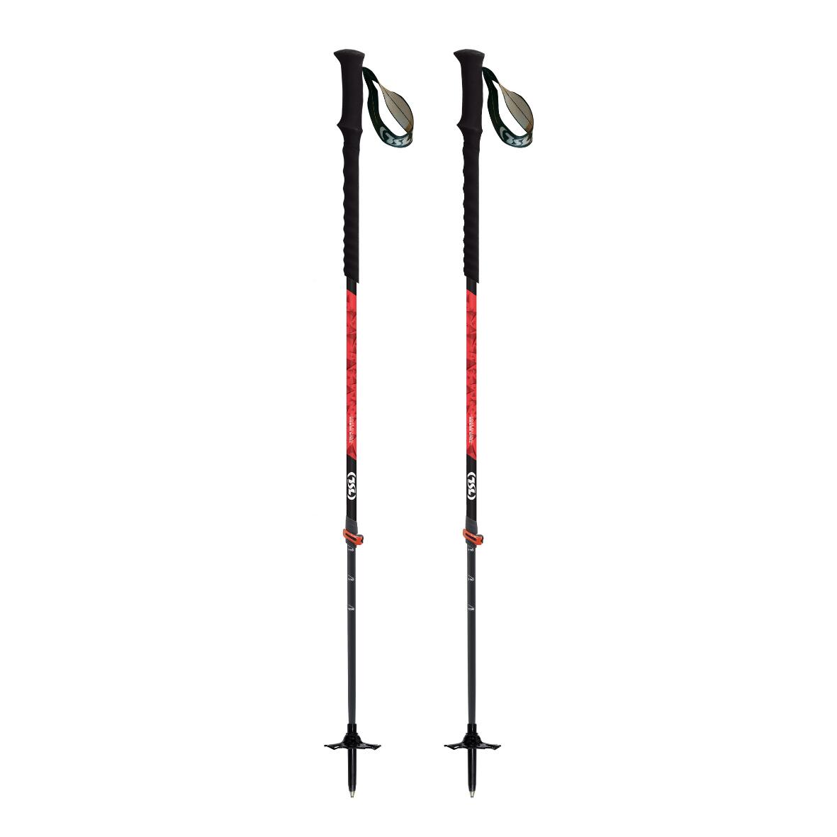 Tsl - Bâtons De Trekking  Tsl - Télescopique - Tour Carbone 2 Cross Twist - Bâton De Randonnée - Noir|rouge - 140 Cm - Decathlon