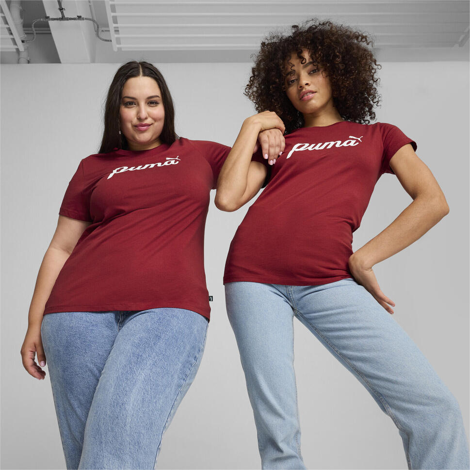 Damska koszulka ESS+ Script PUMA Intense Red