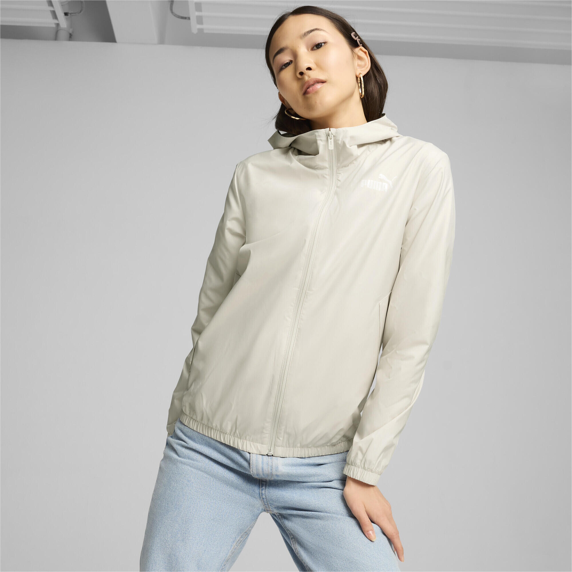 Damska wiatrówka Essentials Solid PUMA Alpine Snow White 5/7