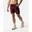 Short 2 en 1 pour hommes - Fitness Cardio ou Running - Rouge foncé/noir